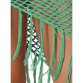 thumbnail image 5 of INSPIRE CHIC Women's Hollow Out Tassle Skirts Beach Cover Up Fish Net Wrap Mesh Sheer Maxi Sarong Swimwear XS Green, 5 of 5