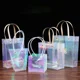 thumbnail image 4 of Bolsa de regalo con láser engrosada, resistente al agua, transparente, colorida, para pastel, flor, cosméticos, bolso de embalaje portátil, caja para banquete y Festival, 4 of 5
