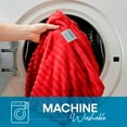 thumbnail image 4 of Nestl Cut Plush Fleece Blanket, Soft Lightweight Fuzzy Luxury King Size Bed Blankets for Bed, King, Cherry Red, 4 of 6