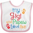 thumbnail image 3 of Inktastic Gigi and Papaw Love Me Grandchild Boys or Girls Baby Bib, 3 of 4