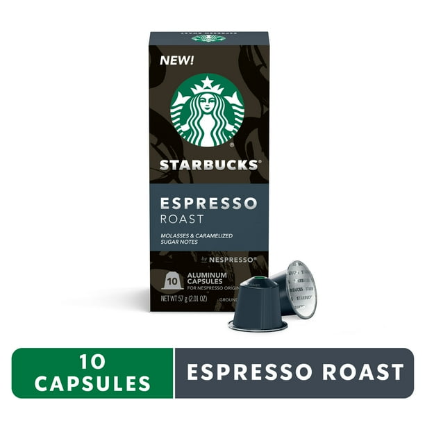 Starbucks by Nespresso Original Line Capsules — Espresso Dark Roast — 1 box (10 pods) Walmart