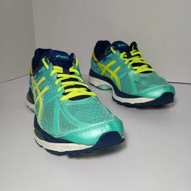 Asics T489N Gel-Cumulus 17 Running Shoes Blue Green Womens Size 7.5 Sneakers