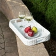 thumbnail image 4 of Beaumont Lane Rattan White Bar Cart Rectangular 34.5"W x 16.5"D x 33"H, 4 of 13