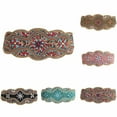 thumbnail image 3 of Xfvqtps Women Fashion Waistband Ethnic Style Bead Elasticity Belt Tie Wide Waist Cinchers Pink, 3 of 3
