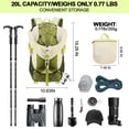 thumbnail image 3 of Seektop Ultra-Lightweight Packable Hiking Backpack, 20L, Water-Resistant Foldable Daypack for Men Women, for Hiking Travel Outdoor, 3 of 9