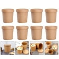 thumbnail image 2 of 25 Sets Disposable Soup Bowls with Lids Soup Containers Porridge Cups (Khaki), 2 of 6