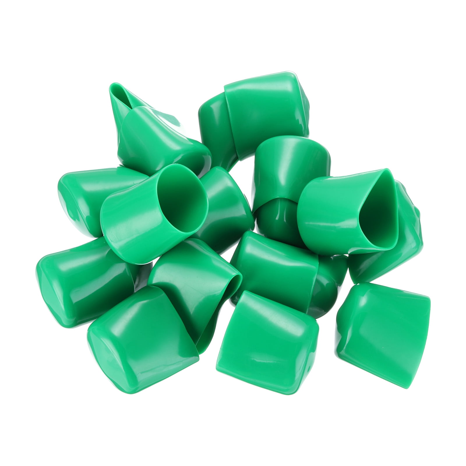 20Pcs Rubber End Caps 40mm ID Vinyl Round Tube Bolt Cap Cover Screw Thread Protector Dark Green