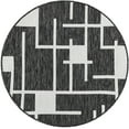 thumbnail image 2 of Unique Loom Outdoor Modern Collection Area Rug - Checker (3' 1" Round Black and White), 2 of 9