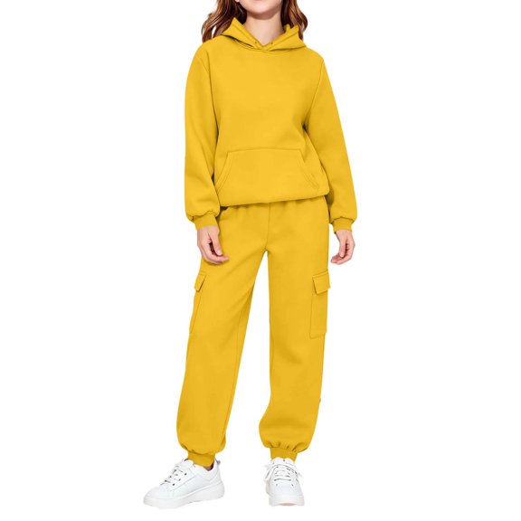 asjyhkr Kid Boys Girls Sweatsuit Sets 2 Piece Pullover Hoodies Sweatshirt Joggers Casual Fleece Warm Fall Winter Outfits(2-3 Years)