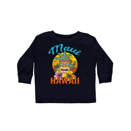

Inktastic Maui Hawaii Vacation Tiki Gift Toddler Boy or Toddler Girl Long Sleeve T-Shirt