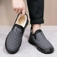 thumbnail image 7 of Men's Womens Fleece Lined Loafers Waterproof Winter Warm Slip On Sneakers Casual Plush Non Slip Ankle Snow Boots Gray Size 6, 7 of 7