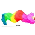 thumbnail image 6 of 48in Artificial Silk Bamboo Fans Long Belly Dance Silk Fan Colorful Dancing Fabric Fans Gradient Flags for Dance Dancer Women Dancing Show Arts, 6 of 9