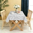 thumbnail image 5 of Rectangular Tablecloth 60x84 Inch – Waterproof Polyester Printed Table Cover, Wrinkle Resistant, Washable for Kitchen & Dining, Floral Flowers Theme, 5 of 6
