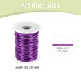thumbnail image 2 of Uxcell 10 Gauge Aluminum Craft Wire 2.5mm 33ft Flexible Bendable Anodized Metal Jewelry Sculpting Wire for Jewelry Making Modelling Craft DIY, Purple, 2 of 7