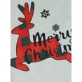 thumbnail image 5 of Sunisery Merry Christmas Family Matching Pajamas Sets Plaid Deer Print Holiday Xmas Pjs Sleepwear For Family, 5 of 6
