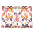 thumbnail image 7 of Yayeee Kitchen Curtains Tier Pair Light Filtering 27"x24" Rod Pocket Short Cafe Window Panel, Purple Retro Flower, 7 of 7