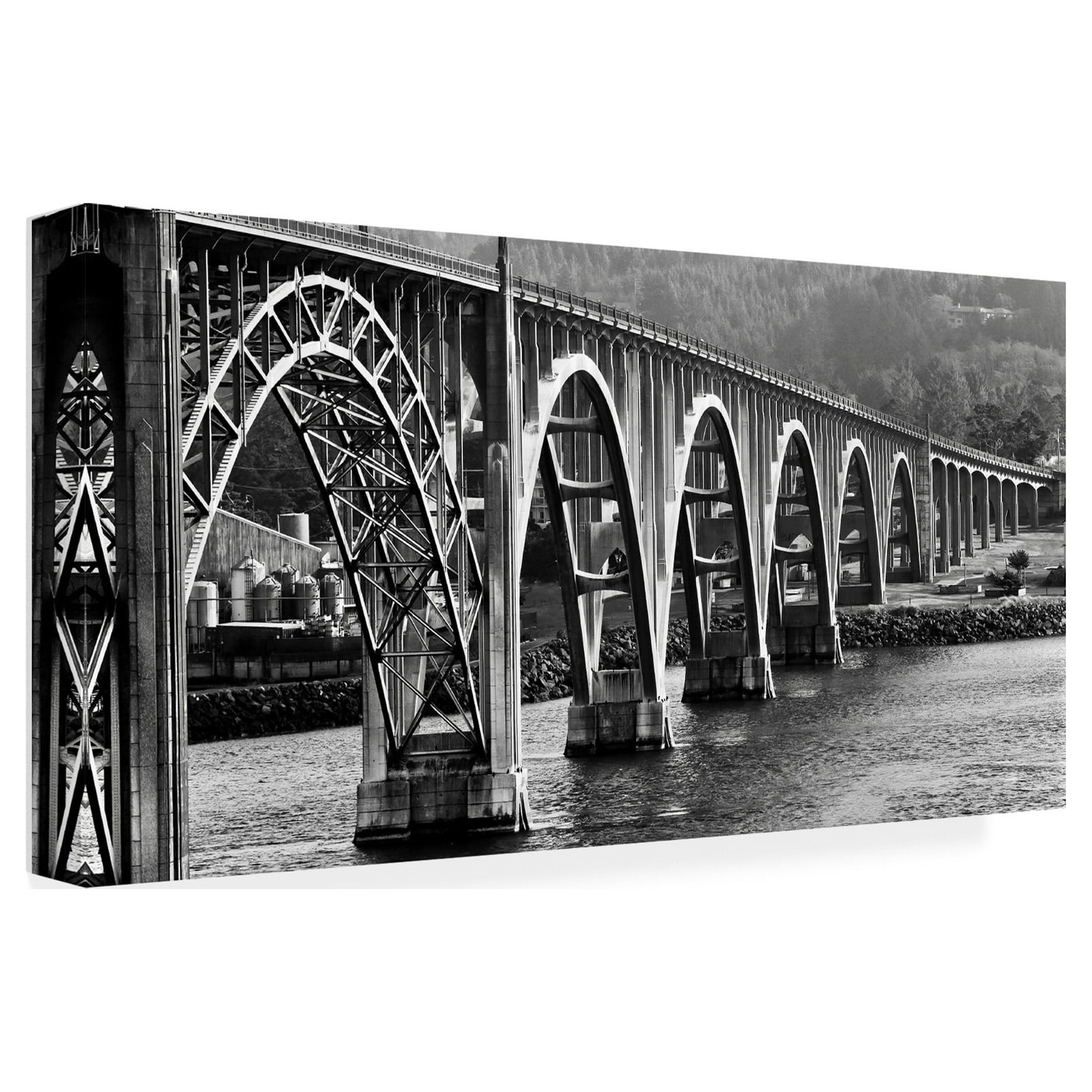 Susan Vizvary Photography 'Oregon Bridge in Black and White' Canvas Art