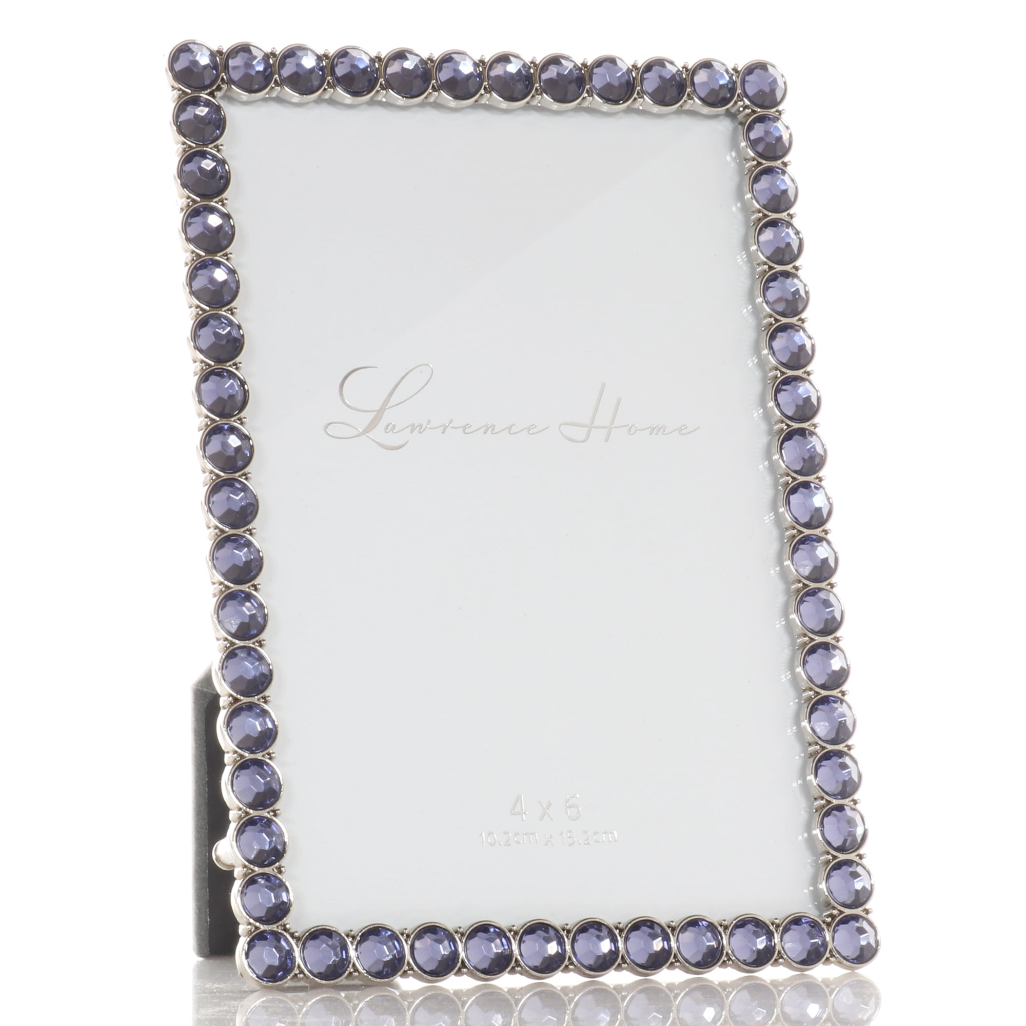 4x6 Silver Metal Sparkle Frame - Midnight Blue