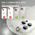 thumbnail image 3 of [3+1] for iPhone 14 Pro/iPhone 14 Pro Max Camera Lens Protector Bling, 9H Tempered Glass Camera Cover Screen Protector Metal Ring Decoration Accessories (Glitter-Colorful), 3 of 5