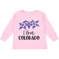 thumbnail image 3 of Inktastic I Love Colorado Columbine Flowers Boys or Girls Long Sleeve Toddler T-Shirt, 3 of 5