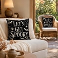 thumbnail image 4 of 2026 Halloween Outdoor Decorations Halloween Throw Pillow Covers Black White Pumpkin Skeleton Web Decorative Cushion Cases Spooky Halloween, 4 of 6