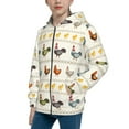thumbnail image 2 of Sikiie Funny Chicken Zip Up Hoodie Teenage, hoodies for Teenage, Zipper Sweatshirt Jacket for Daily, Traveling-Medium, 2 of 6