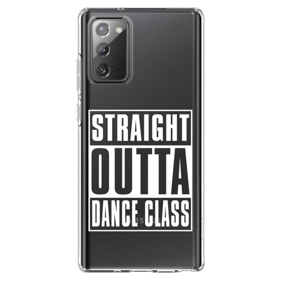 DistinctInk Clear Shockproof Hybrid Case for Galaxy Note 20 ULTRA (6.9" Screen) - TPU Bumper Acrylic Back Tempered Glass Screen Protector - Straight Outta Dance Class