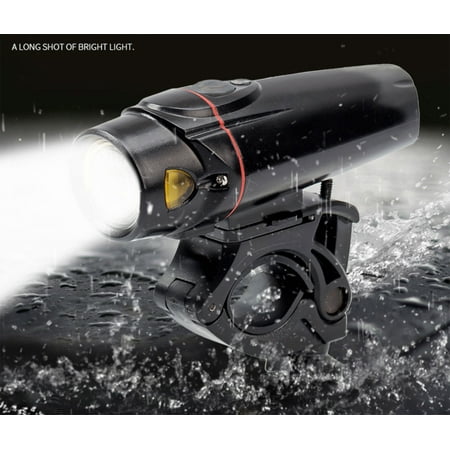 Front Safety Light 2 Lights in 1 Bicycle Light Set with Front Light and Back Blinking Light for Safety; Waterproof; Easily clip on to any bicycle ()
