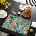 thumbnail image 3 of BoxerDog and Pioneer Flower Summer Placemats Table Placemats Set Of 6-Linen Kitchen Washable Placemats Table Mats 11.8"x17.7"Non-Slip Heat Resistant, 3 of 5