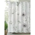 thumbnail image 2 of Fsddascl Sage Green Dandelion Shower Curtain Set - 48" x 72" Washable Bathtub Curtain with 12 Hooks, White Green Floral Waterproof Fabric Stall Shower Curtains for Bathroom/Bathtub Décor, 2 of 6