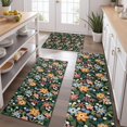 thumbnail image 2 of Pioneer Flower Floral Print Pattern Kitchen Rugs Sets Of 3,Kitchen Runner Rugs Non Skid Washable,Decorative Kitchen Floor Mats for Kitchen,Sink,Laundry,17"x30"+ 17"x47" + 17"x59", 2 of 6