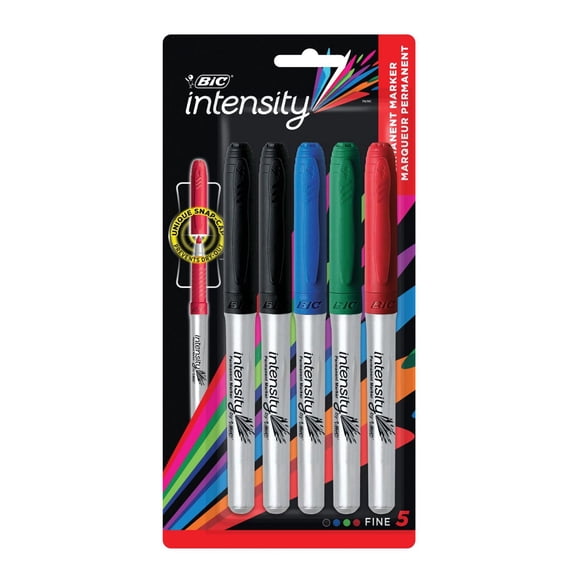 Marqueur permanente à pointe fine Mark-it BIC en couleurs assorties