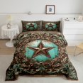 thumbnail image 2 of Castle Fairy Western Texas Stars Twin Comforter Sets,Bohemian Damask Bedding Set, 2 of 8