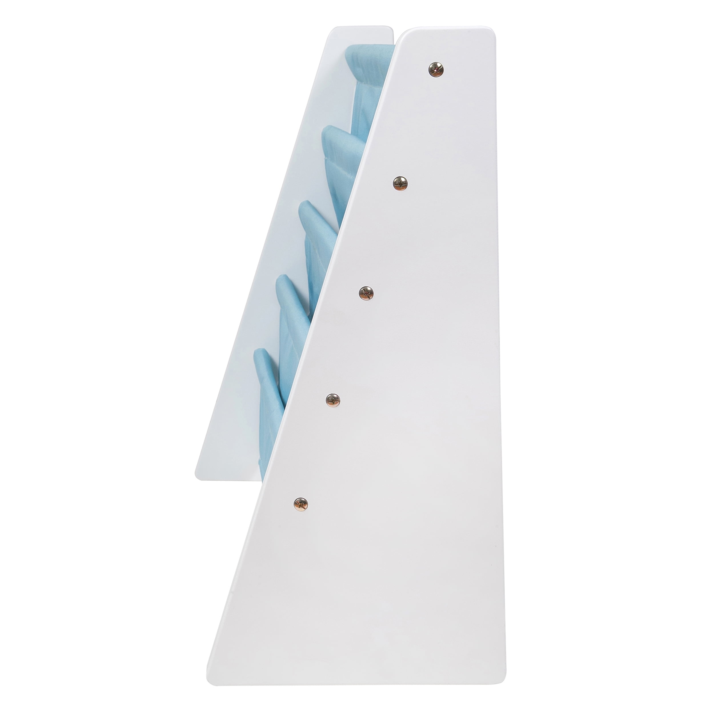 Wildkin Kids Sling Book Shelf - White w/ Aqua
