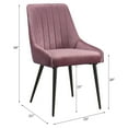 thumbnail image 6 of ACME Caspian Side Chair in Pink and Black (Set of 2), 6 of 6
