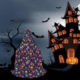 thumbnail image 6 of Honeii mushroom color Skull Print Poncho Cape, Cloak Coat, Snuggly Hooded Wearable Blanket, Hooded Cape For Teenagers,Halloween Costumes-Small, 6 of 7