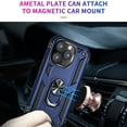thumbnail image 4 of Feishell Hybrid Armor Phone Case for Apple iPhone 16 Plus,Military Grade Shockproof 360 Rotatable Metal Ring Holder Kickstand Support Magnetic Car Mount Dual Layer Protective Phone Cover,Blue, 4 of 8