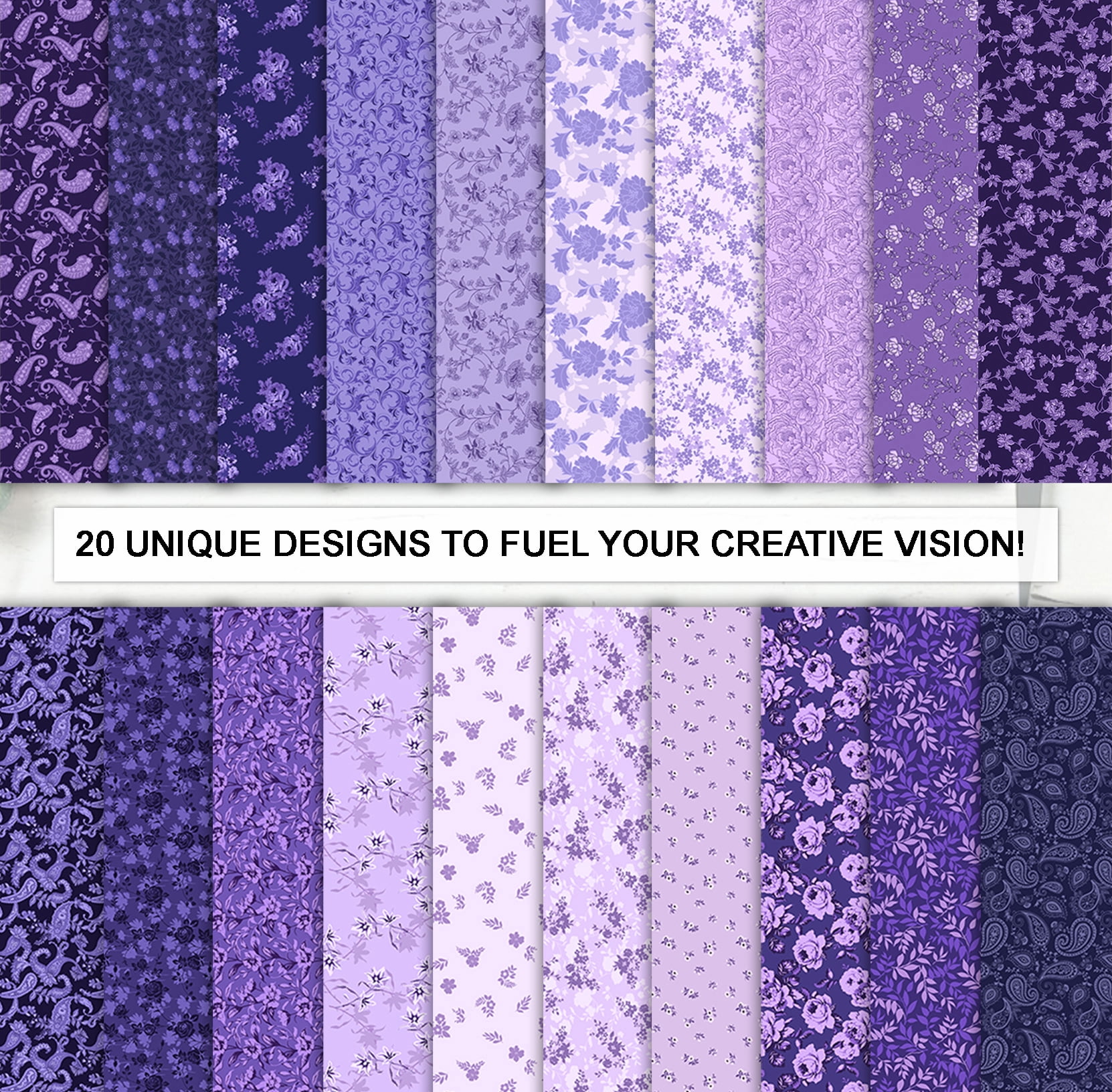 Jelly Roll 40 Strip Assorted Bundle, Fabric Strips for Quilting, Crafting, and Sewing, 100% Cotton 2.5" Fabric Jelly Roll Bundle For Scrapbooking, Precut Quilt Projects, DIY Crafts - Floral Fusion