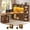 Brown, variant on SEDETA L Shaped Height Adjustable Standing Desk with 3 Drawers & Hutch, 59" Corner Computer Desk with Bookshelves, Power Strip & LED Lights for Work & Gaming, Brown