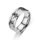 thumbnail image 1 of Anillo de acero de titanio con patrón de dragón de moda personalizado con incrustaciones de anillo de acero inoxidable con patrón de dragón, joyería para hombres y mujeres, 1 of 6