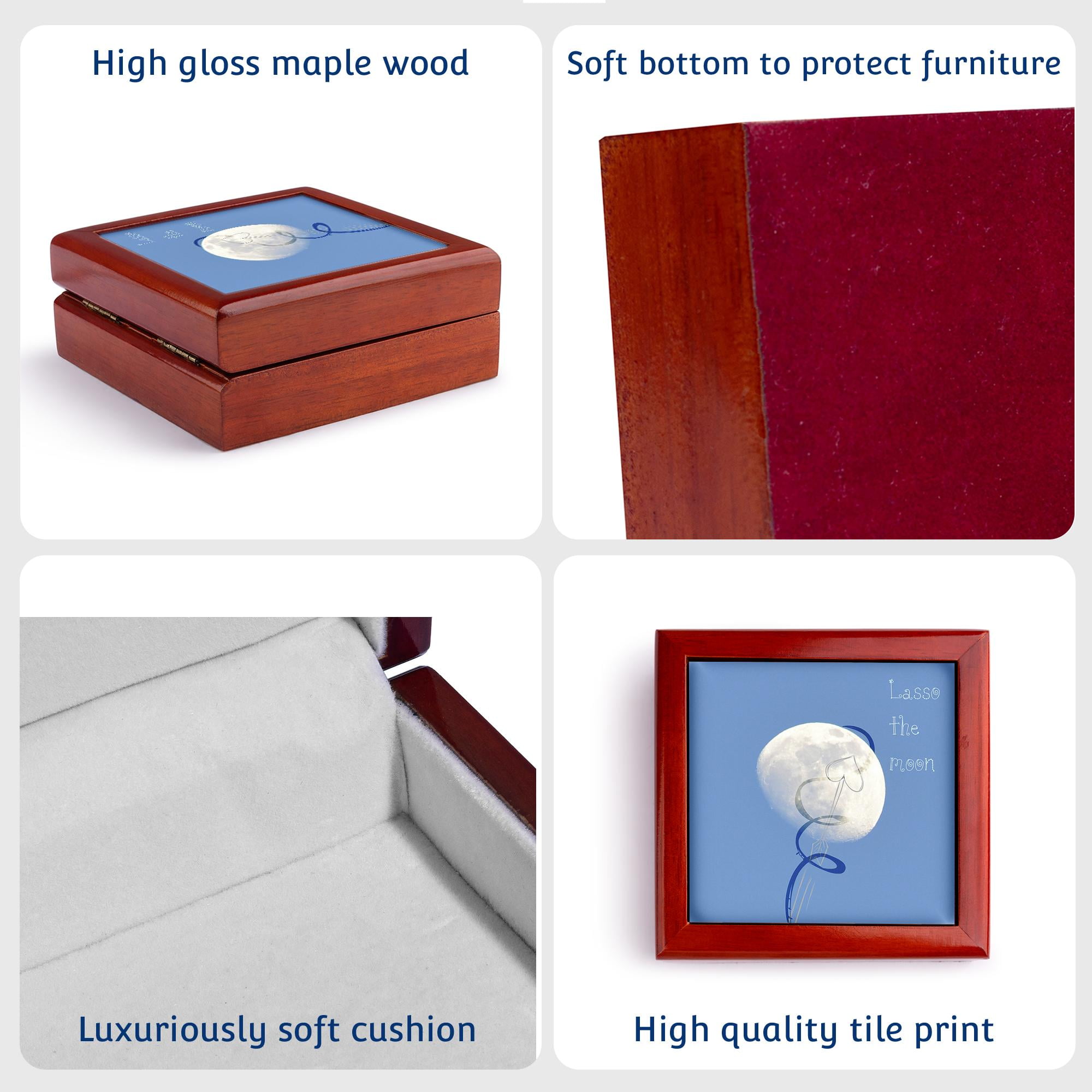 3dRose, Lasso the Moon- Photography and Art, Jewelry Box 5.5x5.5 inch with 4 inch tile