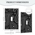 thumbnail image 5 of ZICANCN Outlet Covers Wall Plate, Paisley Black Abstract Aesthetic Light Switch Cover Decorative, Duplex Toggle Combo 1-Gang, 5 of 9
