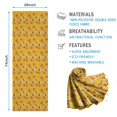 thumbnail image 2 of 74x26 Inch Yoga Towel, Sweat Absorbent Non-Slip Mat for Hot Yoga, Pilates & Fitness,French Fries Fry Box Bright Yellow Tiny Grid Pattern, 2 of 5