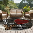 thumbnail image 5 of Valentine's Day Washable Area Rug&nbsp;6 ft Love Heart Leopard Print Black Beige Striped Soft Round&nbsp;Rugs for Living Room, Non Slip Carpet for Bedroom&nbsp;Entryway Dining Room, 5 of 9