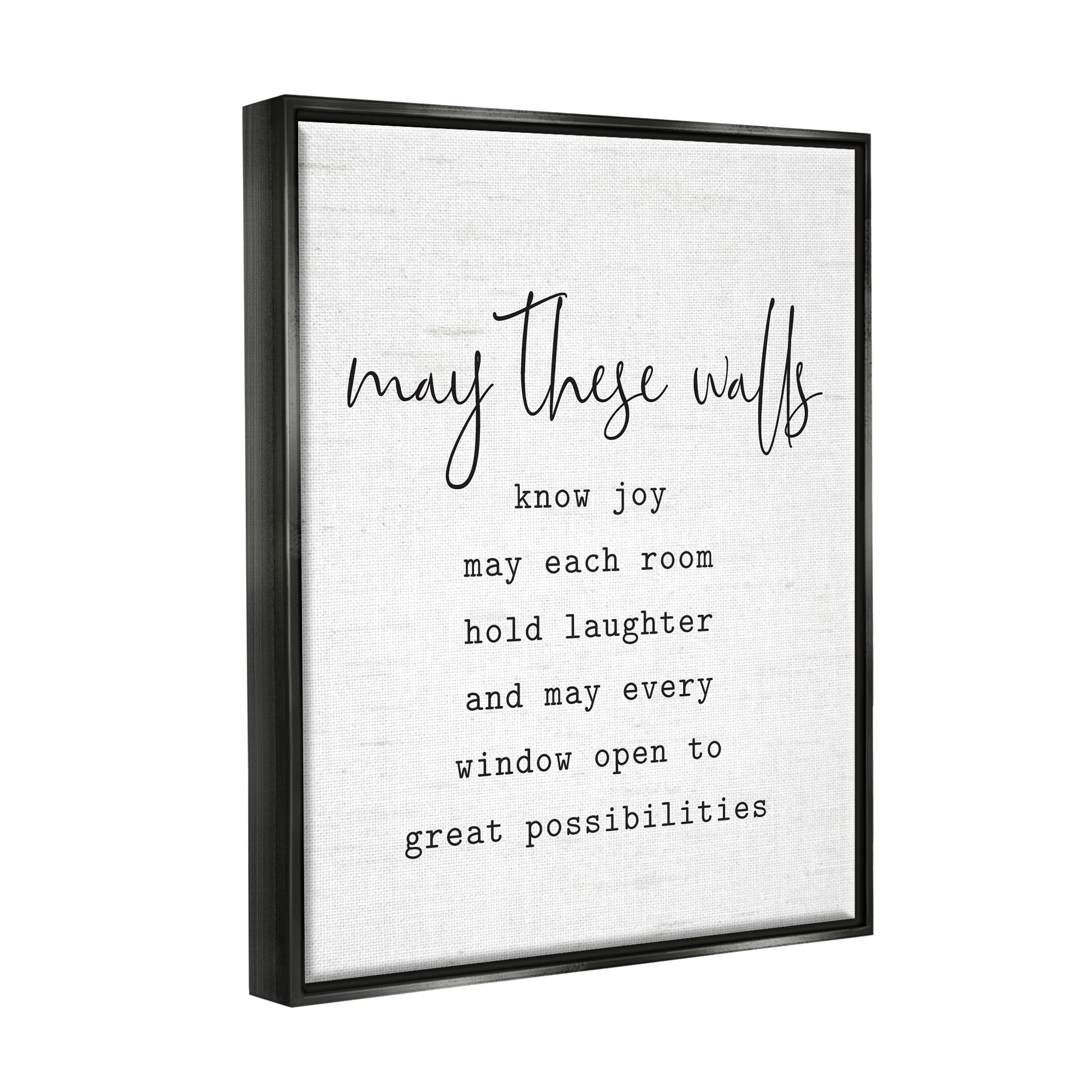 Stupell Industries Loving Home Quote Heartfelt Family Birch Pattern Graphic Art Luster Gray Floating Framed Canvas Print Wall Art, Design by Lettered and Lined