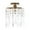 Gold, variant on FNYOXU Flush Mount Ceiling Light, Chandelier Crystal Ceiling Light Semi Mount Ceiling Lighting Fixture Modern Crystal Ceiling Lamp for Hallway Kitchen Dining Room Bedroom