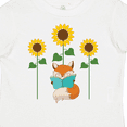 thumbnail image 4 of Inktastic Reading Book Lover Sunflower Fox Boys or Girls Toddler T-Shirt, 4 of 5