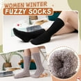 thumbnail image 3 of Womens Fuzzy Socks Soft Cozy Fluffy Slipper Socks Winter Warm Plush Sleeping Christmas Socks 5 Pairs, 3 of 6
