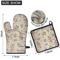 thumbnail image 6 of Pioneer Flower Floral Print Pattern Kitchen Oven Mitt and Pot Holder Sets 2 Pcs for Baking, Cooking and Grilling, Heat Resistant Up To 392 °F, 6 of 7
