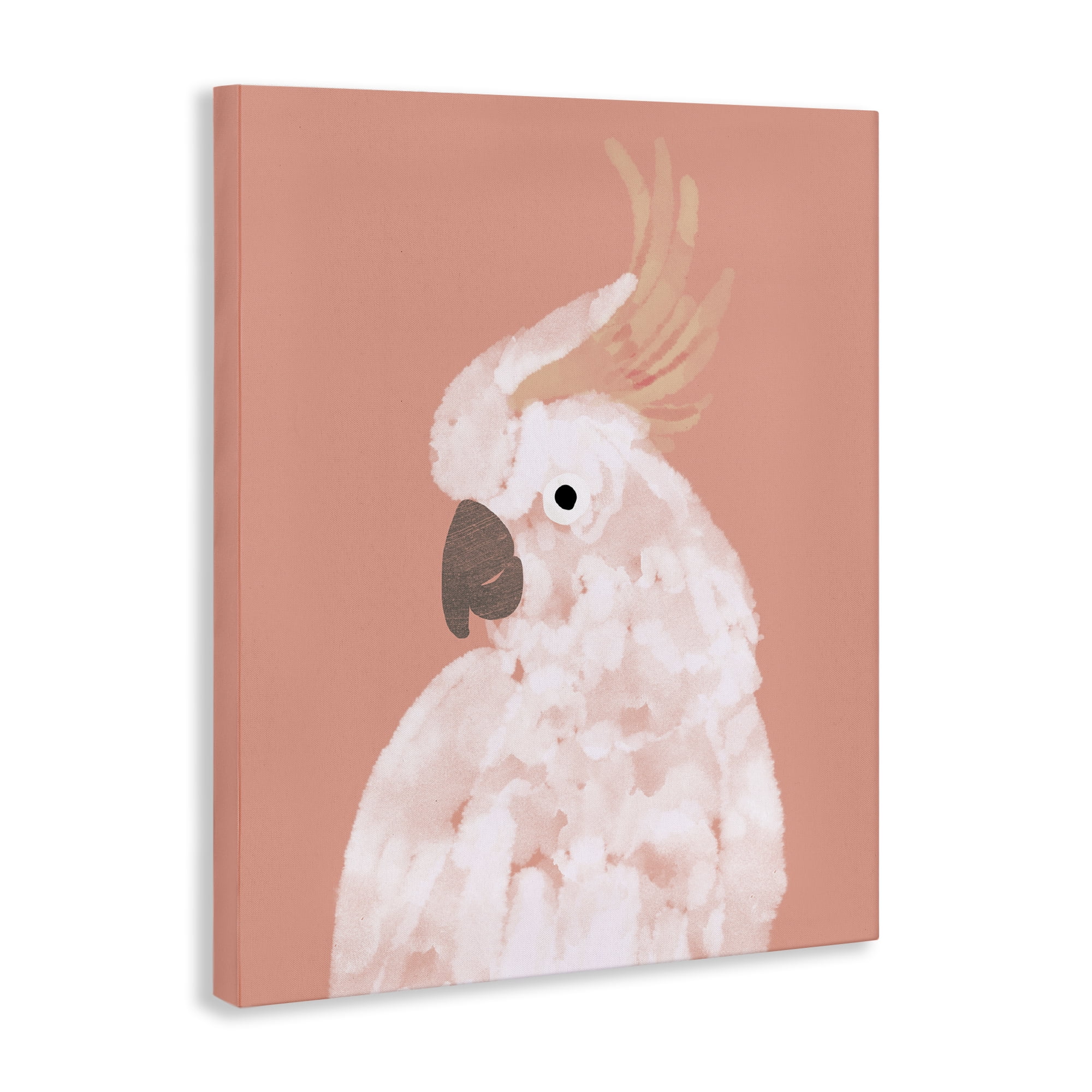 Stupell Industries Cockatiel on Pink Animals & Insects Painting Gallery Wrapped Canvas Art Print Wall Art, 30 x 40